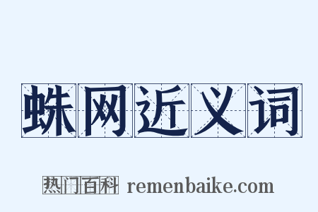 蛛网近义词是什么意思的图片